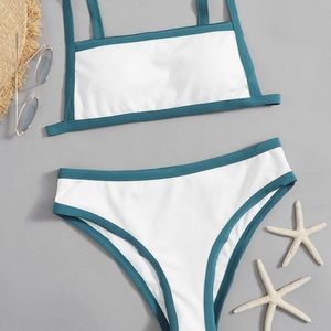 Contrast Binding Bikini Swimsuit